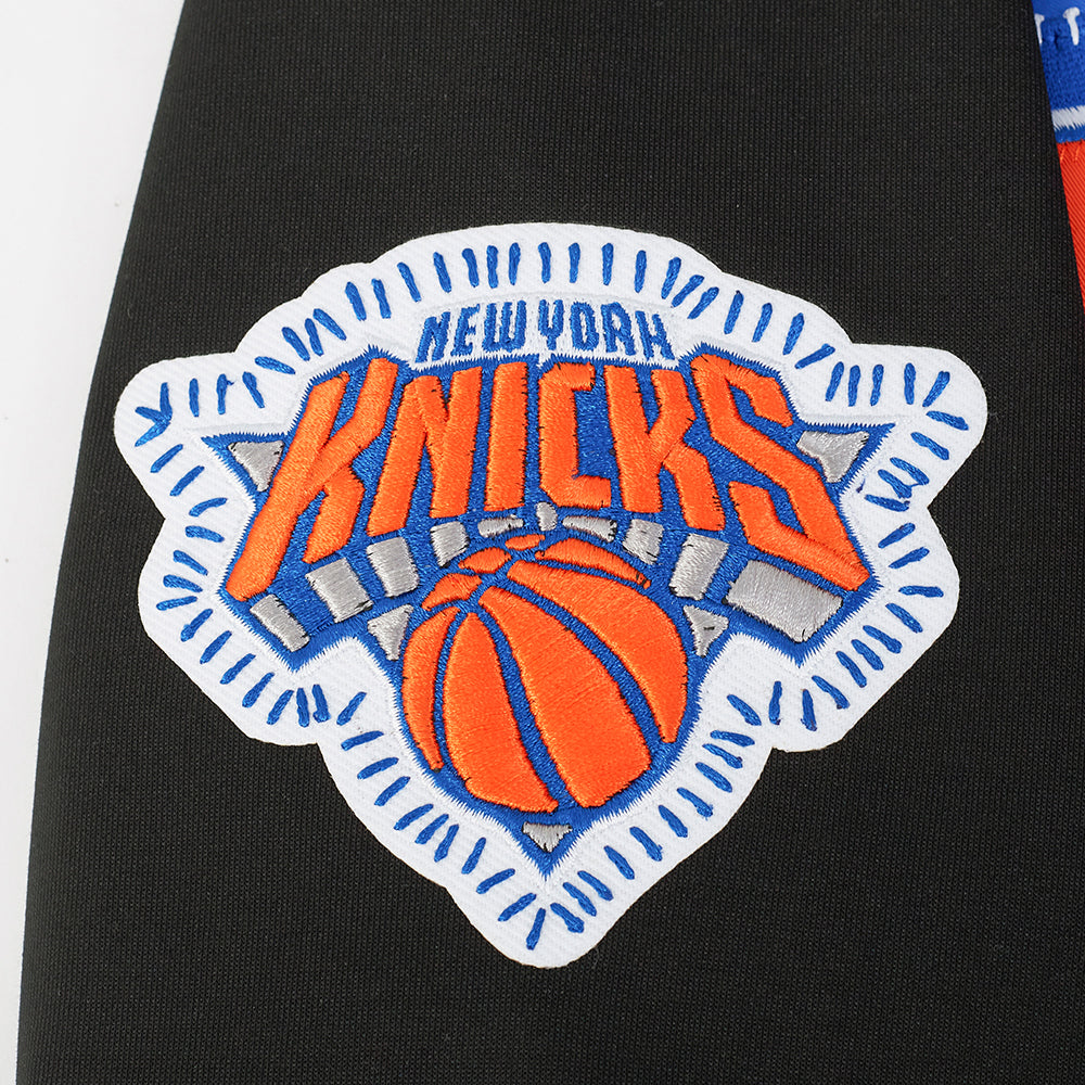 NBA NEW YORK KNICKS DIY PICK STITCH CHANDAIL À CAPUCHON EN MAILLE DOUBLE POUR HOMME (NOIR)
