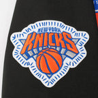 NBA NEW YORK KNICKS DIY PICK STITCH CHANDAIL À CAPUCHON EN MAILLE DOUBLE POUR HOMME (NOIR)