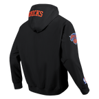 NBA NEW YORK KNICKS CLASSIC WIND SUIT MEN'S WOVEN FULL ZIP PULLOVER HOODIE (BLACK)
