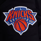 NBA NEW YORK KNICKS CLASSIC WIND SUIT MEN'S WOVEN FULL ZIP PULLOVER HOODIE (BLACK)