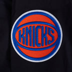 NBA NEW YORK KNICKS CLASSIC WIND SUIT MEN'S WOVEN FULL ZIP PULLOVER HOODIE (BLACK)