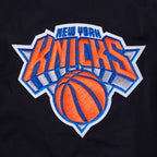 NBA NEW YORK KNICKS CLASSIC WIND SUIT MEN'S WOVEN FULL ZIP PULLOVER HOODIE (BLACK)
