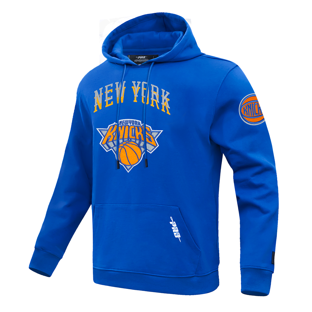 NBA NEW YORK KNICKS CITY EDITION 24-25 MEN'S FLEECE PULLOVER HOODIE (ROYAL BLUE)