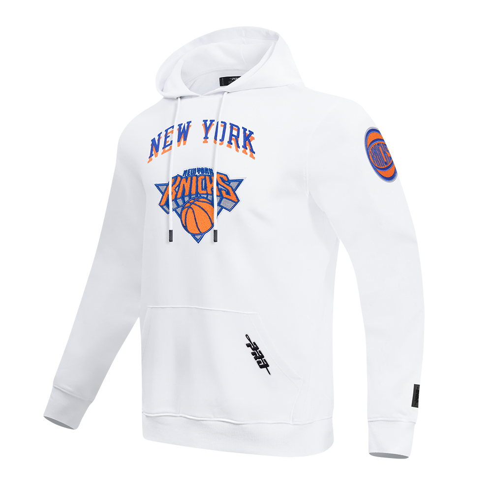NBA NEW YORK KNICKS CITY EDITION 24-25 MEN'S FLEECE PULLOVER HOODIE (WHITE)