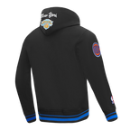 NBA NEW YORK KNICKS TEAM BADGE CHANDAIL À CAPUCHON CÔTELÉ POUR HOMME (NOIR/BLEU ROYAL/NOIR)