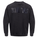 NBA NEW YORK KNICKS WASHED VANGUARD CHANDAIL OUATÉ À COL ROND POUR HOMME (NOIR DÉLAVÉ)
