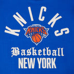 NBA NEW YORK KNICKS MODERN ORIGINALS CHANDAIL À CAPUCHON EN MOLLETON POUR HOMME (BLEU ROYAL)