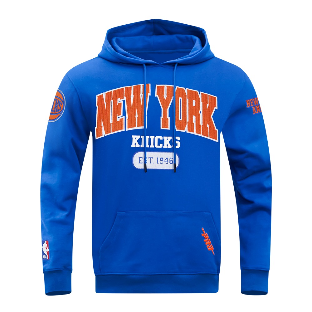 NBA NEW YORK KNICKS CITY ARCH MEN'S FLC PO HOODIE (ROYAL BLUE)