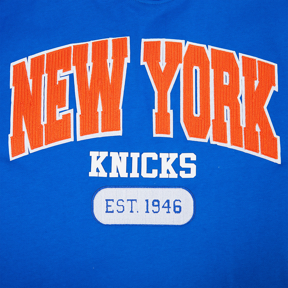 NBA NEW YORK KNICKS CITY ARCH MEN'S FLC PO HOODIE (ROYAL BLUE)