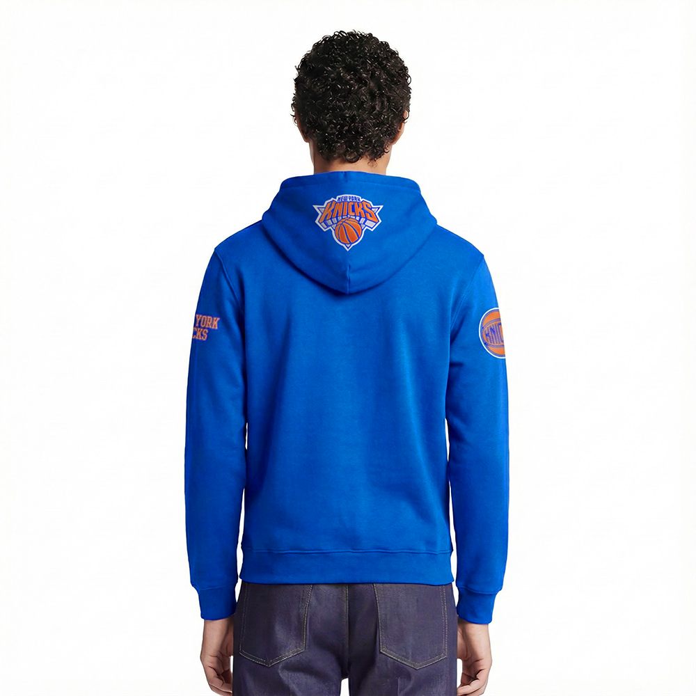 NBA NEW YORK KNICKS CITY ARCH MEN'S FLC PO HOODIE (ROYAL BLUE)