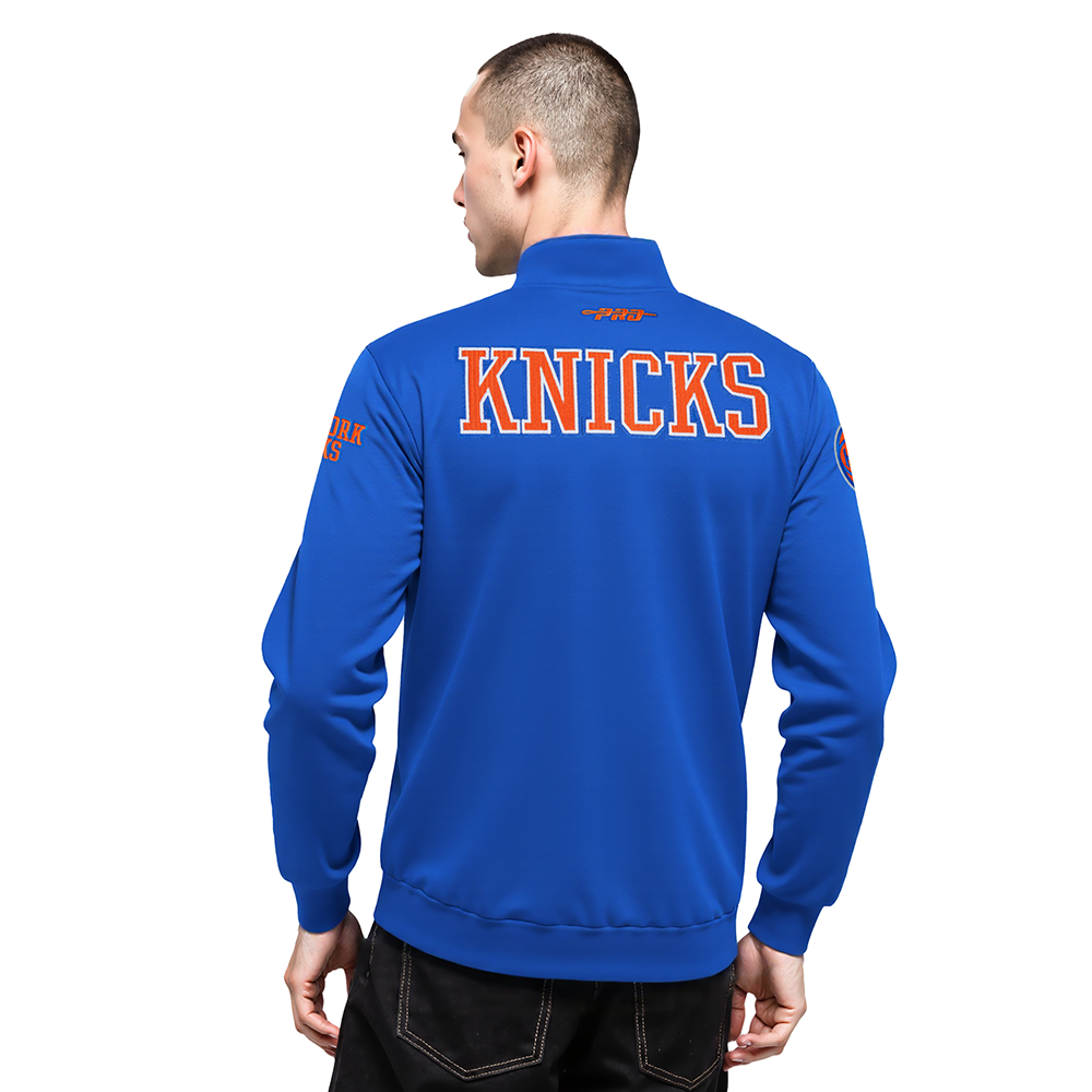 NBA NEW YORK KNICKS CITY ARCH MEN'S FLC 1/4 ZIP (ROYAL BLUE)