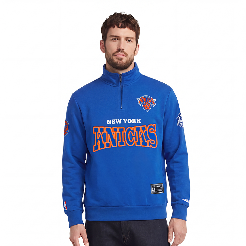 NBA NEW YORK KNICKS MEN'S SWEATERS (ROYAL BLUE)