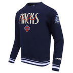 NBA NEW YORK KNICKS ORIGINAL PLAYERS MEN'S CREWNECK SWEATSHIRT (MIDNIGHT NAVY)
