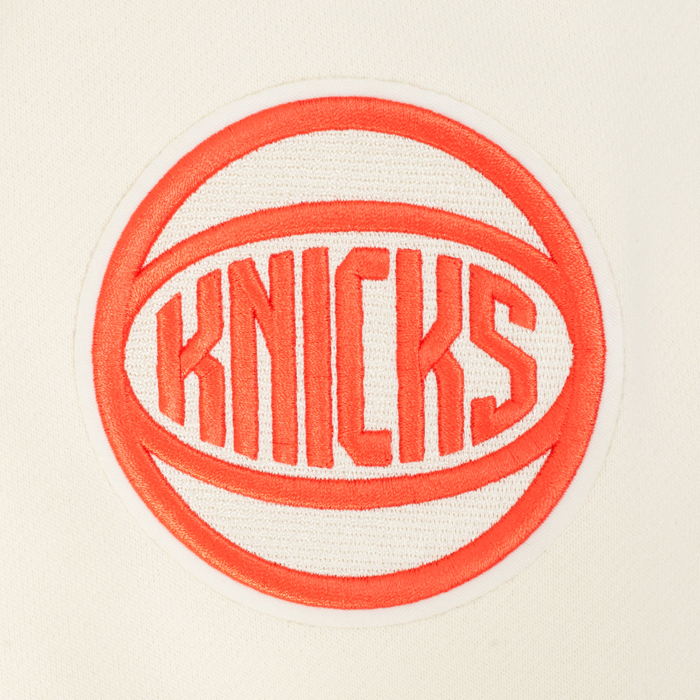 NBA NEW YORK KNICKS FIRST TEAM MEN'S PULL OVER HOODIE (EGGSHELL)