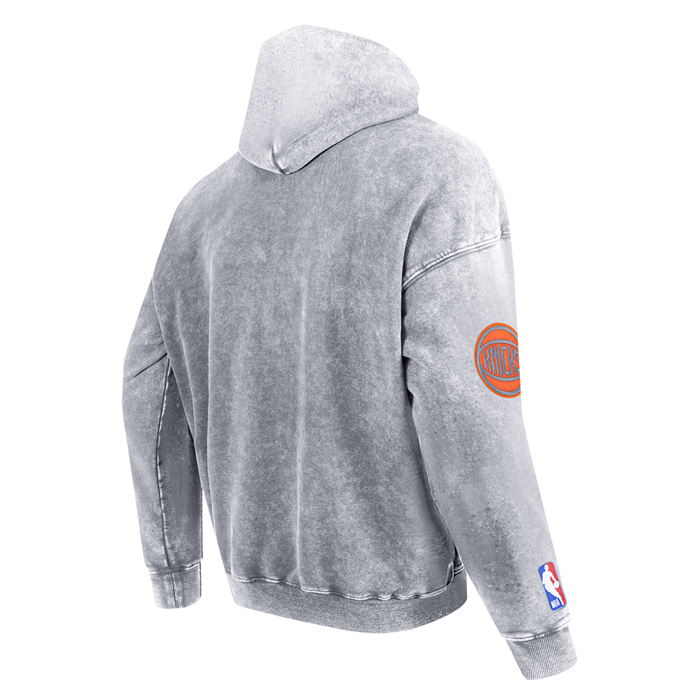 NBA NEW YORK KNICKS FIRST TEAM MEN'S PULL OVER HOODIE (WASHED GREY)