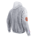 NBA NEW YORK KNICKS FIRST TEAM MEN'S PULL OVER HOODIE (WASHED GREY)