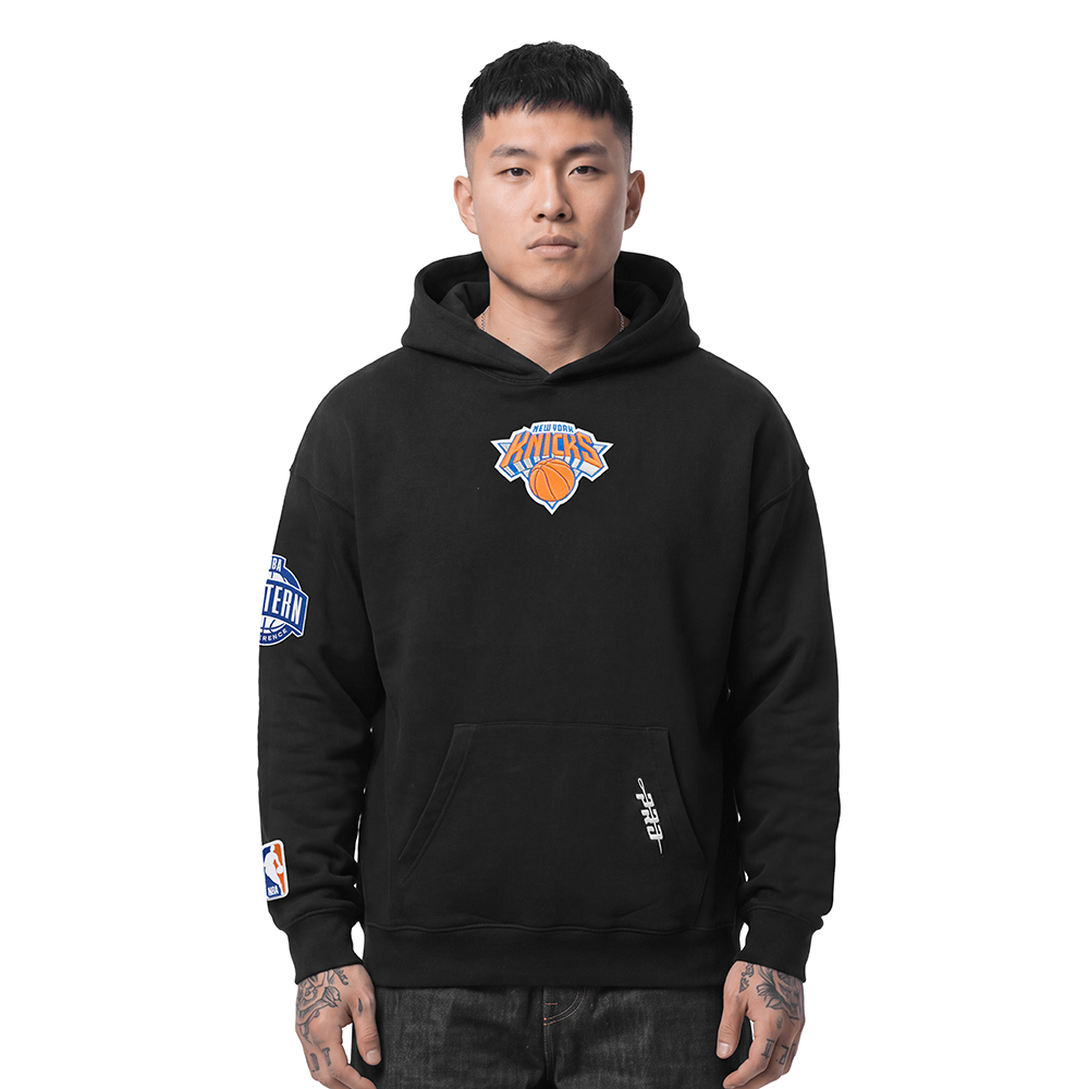 NBA NEW YORK KNICKS PLAYBACK MEN'S PULL OVER HOODIE (BLACK)
