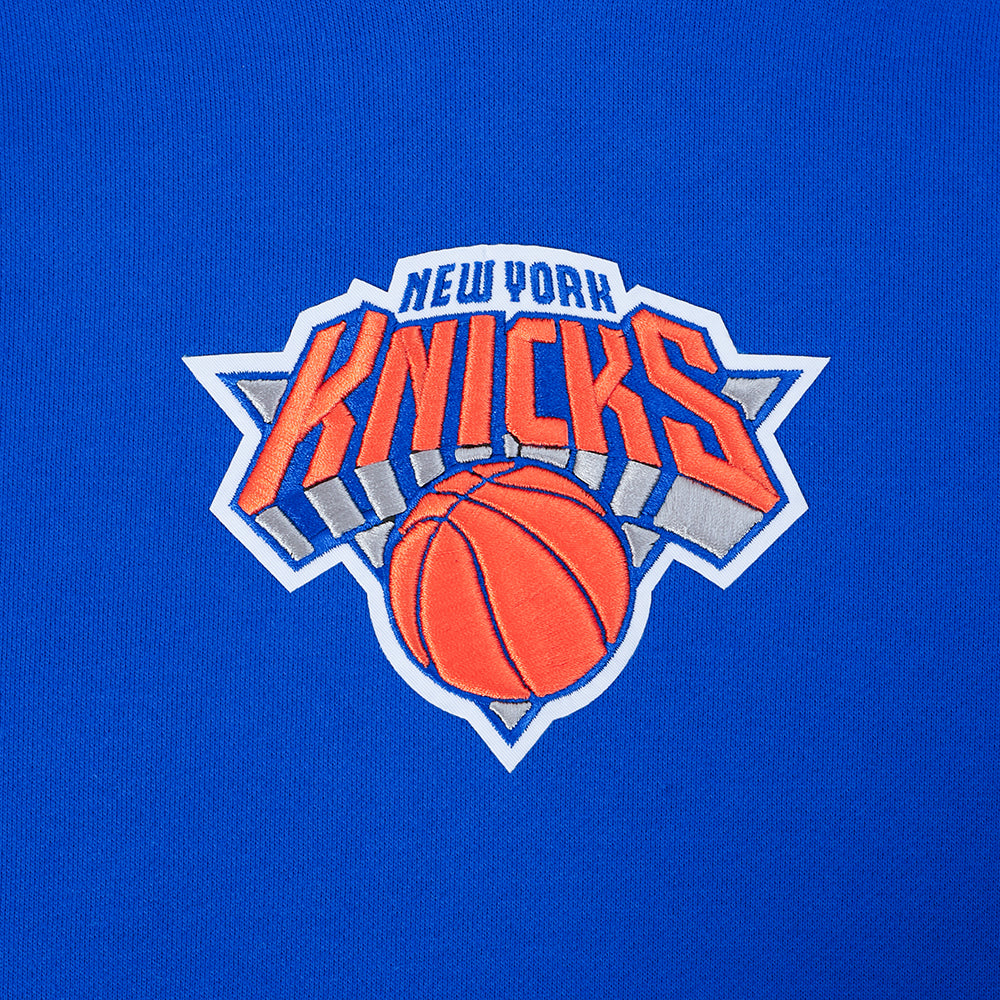 NBA NEW YORK KNICKS PLAYBACK MEN'S PULL OVER HOODIE (ROYAL BLUE)