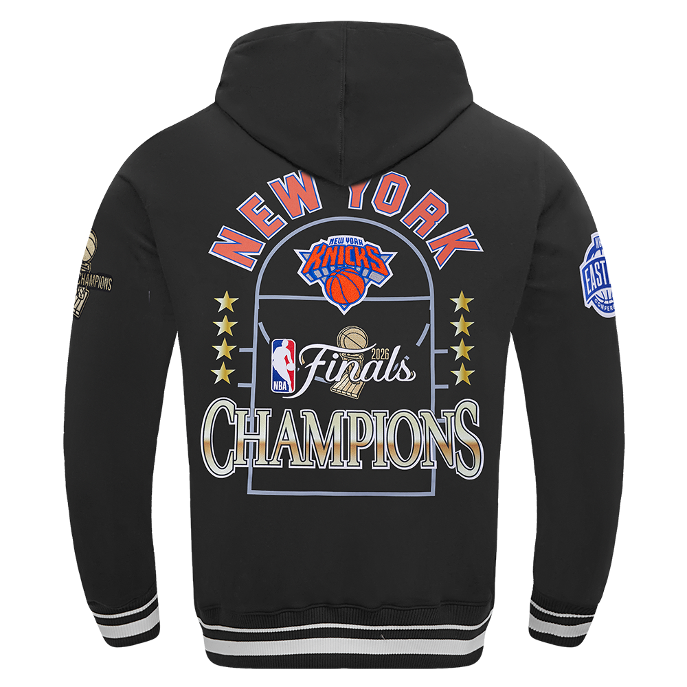 NEW YORK KNICKS 2026 NBA CHAMPIONSHIP   MEN'S PULL OVER HOODIE (BLACK)