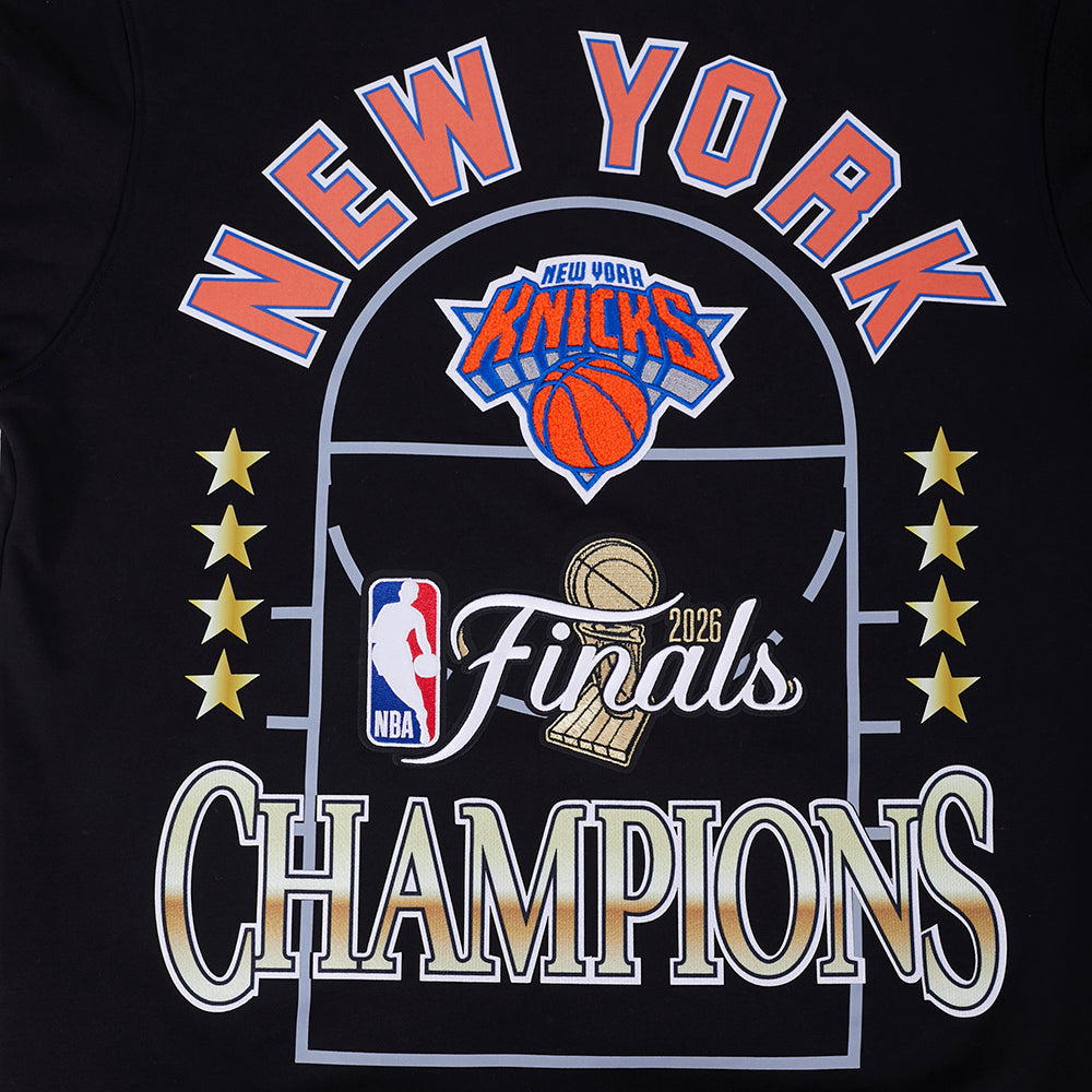 NEW YORK KNICKS 2026 NBA CHAMPIONSHIP   MEN'S PULL OVER HOODIE (BLACK)