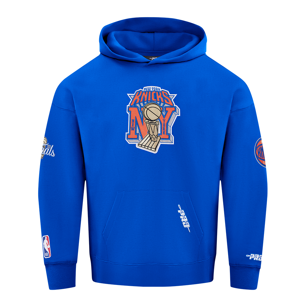 NBA NEW YORK KNICKS CHANDAIL À CAPUCHON POUR HOMME (BLEU ROYAL)
