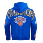 NBA NEW YORK KNICKS CHANDAIL À CAPUCHON POUR HOMME (BLEU ROYAL)