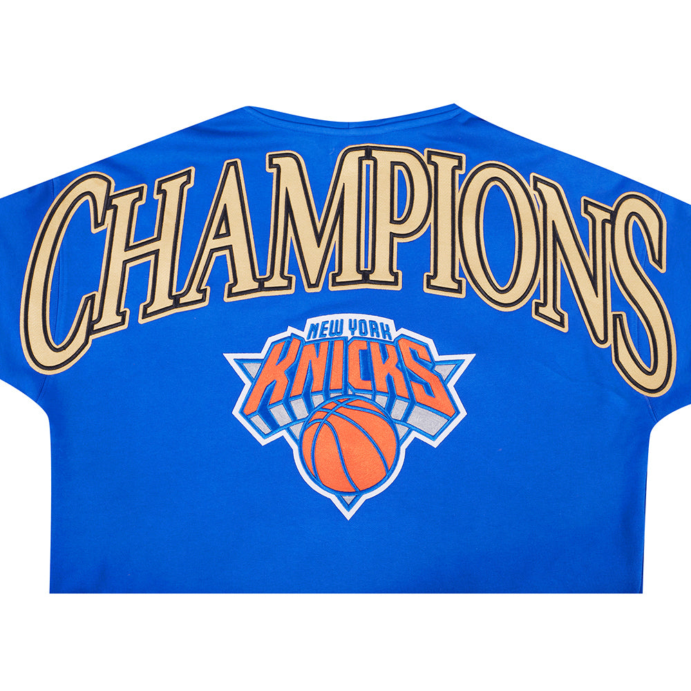 NBA NEW YORK KNICKS CHANDAIL À CAPUCHON POUR HOMME (BLEU ROYAL)