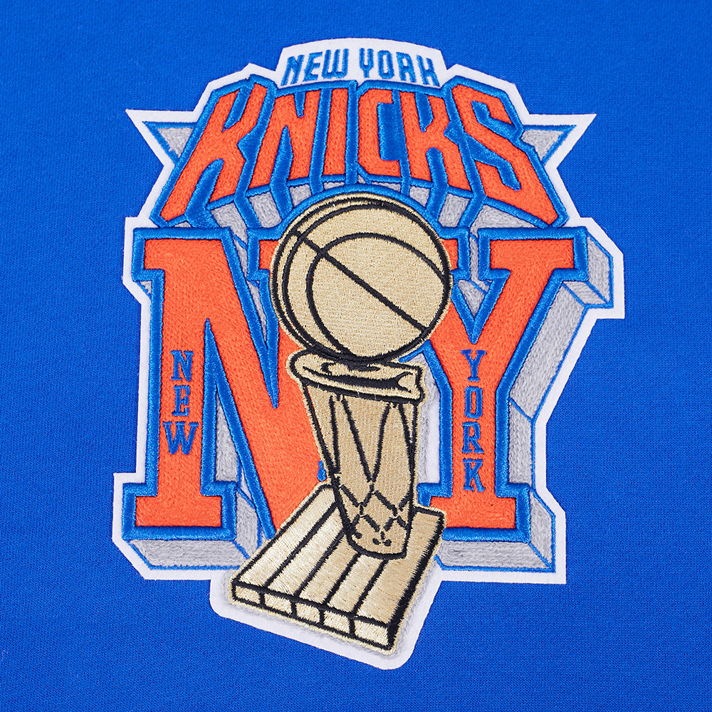 NBA NEW YORK KNICKS CHANDAIL À CAPUCHON POUR HOMME (BLEU ROYAL)