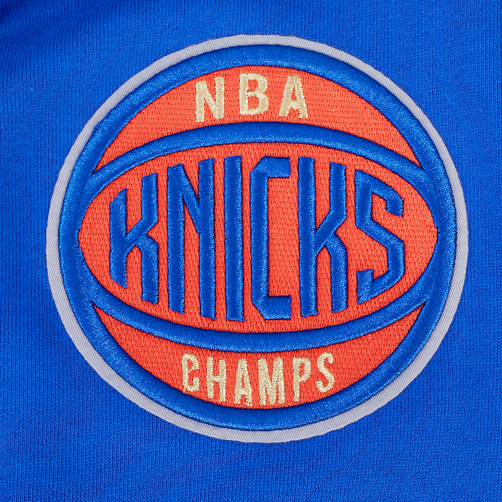 NBA NEW YORK KNICKS CHANDAIL À CAPUCHON POUR HOMME (BLEU ROYAL)