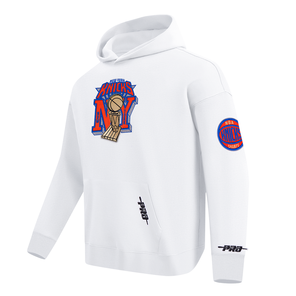 NBA NEW YORK KNICKS  MEN'S PULL OVER HOODIE (WHITE)