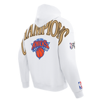 NBA NEW YORK KNICKS  MEN'S PULL OVER HOODIE (WHITE)
