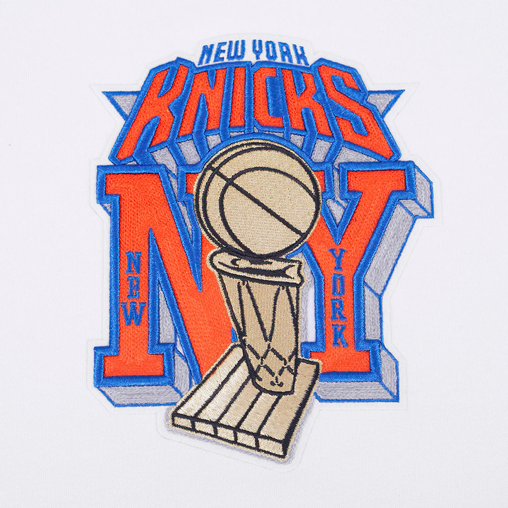 NBA NEW YORK KNICKS  MEN'S PULL OVER HOODIE (WHITE)