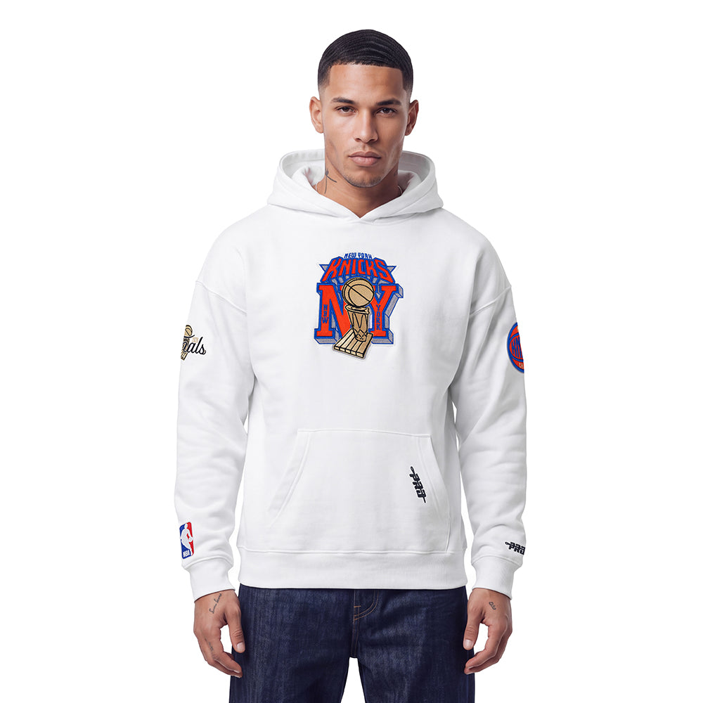 NBA NEW YORK KNICKS  MEN'S PULL OVER HOODIE (WHITE)