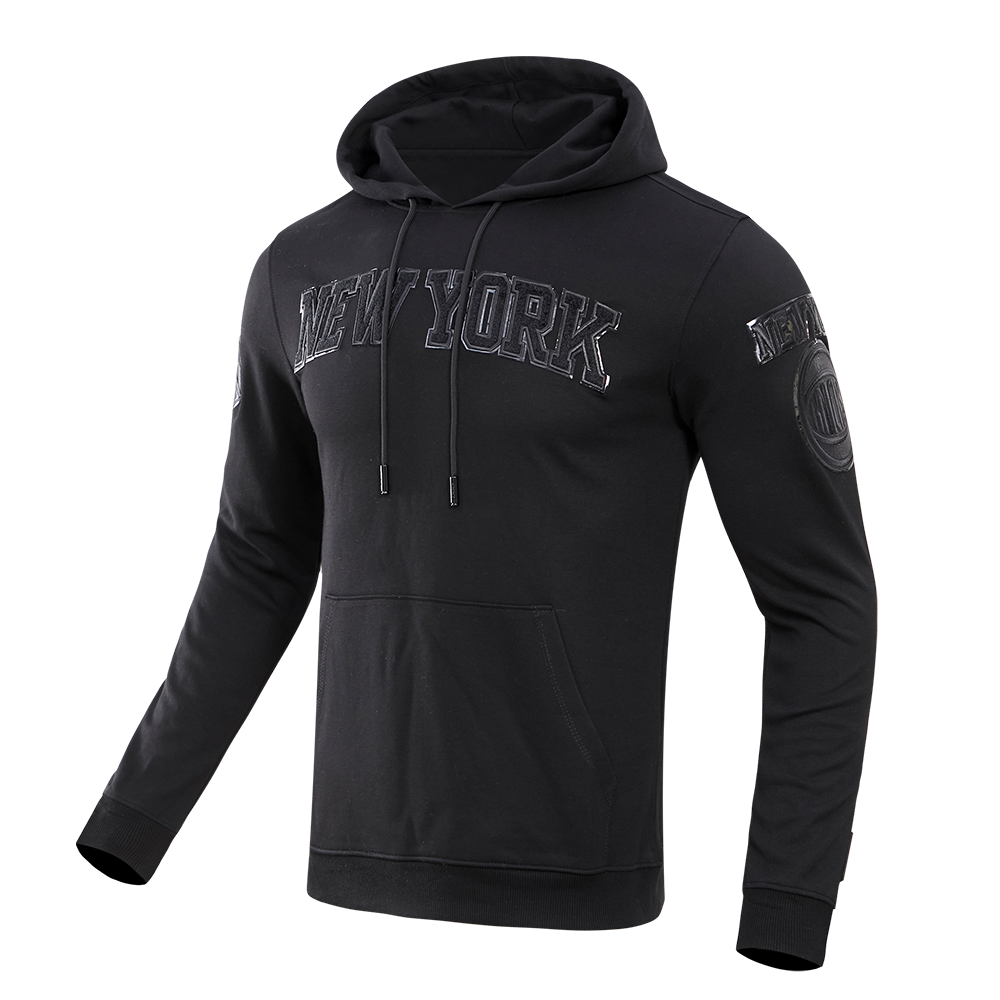 Sweat à capuche NBA NEW YORK KNICKS TRIPLE BLACK FZ PO pour homme (noir)