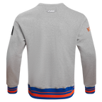 NBA NEW YORK KNICKS CHANDAIL À COL ROND MASHUP CÔTELÉ POUR HOMME (GRIS CHINÉ/BLEU ROYAL/ORANGE)