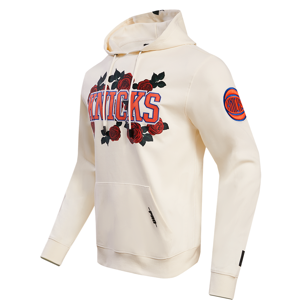 NBA NEW YORK KNICKS ROSES MEN'S PULLOVER HOODIE (EGGSHELL)