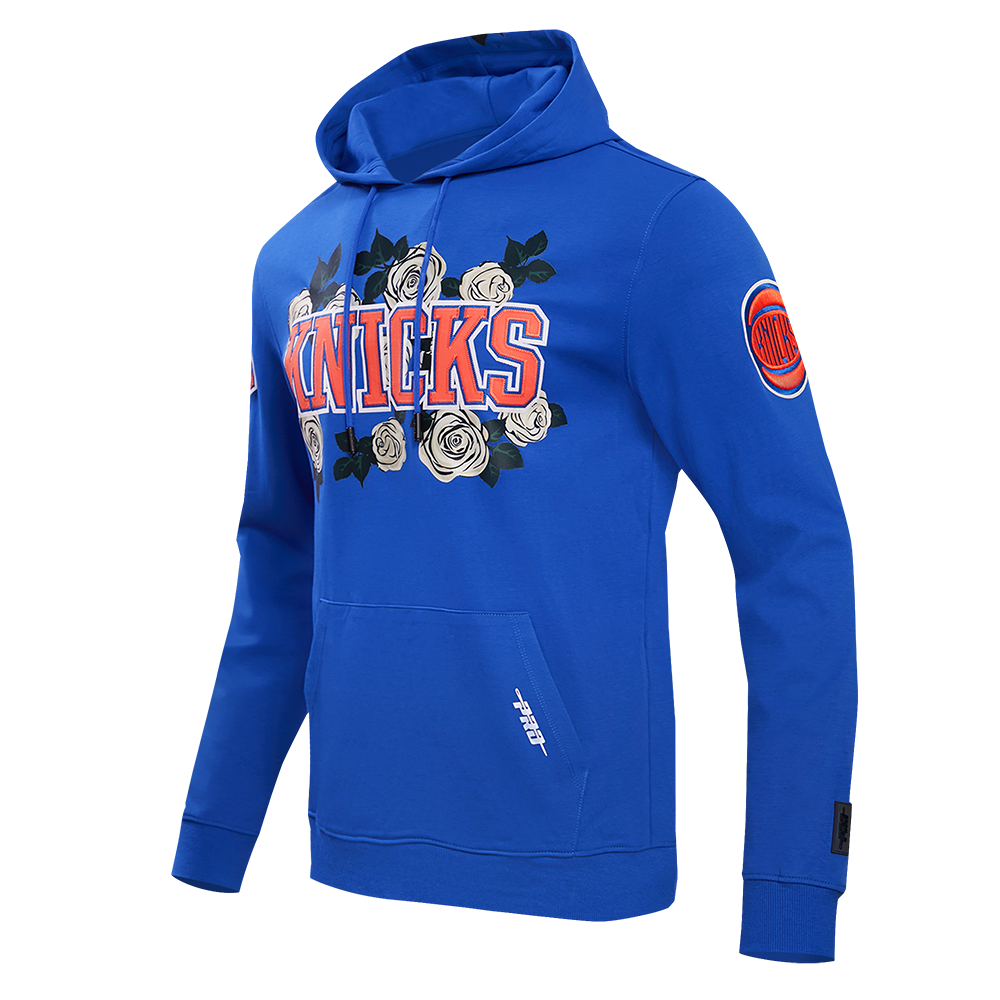 NBA NEW YORK KNICKS ROSES MEN'S PULLOVER HOODIE (ROYAL BLUE)