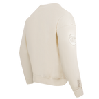 NBA NEW YORK KNICKS NEUTRAL DROP SHOULDER FLEECE CREWNECK (EGGSHELL)