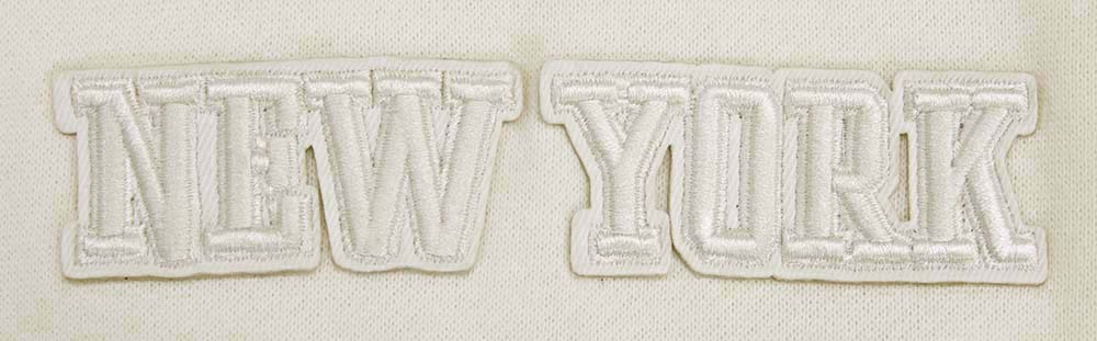 NBA NEW YORK KNICKS NEUTRAL DROP SHOULDER FLEECE CREWNECK (EGGSHELL)