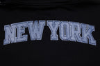 NBA NEW YORK KNICKS VARSITY BLUES MEN'S PULLOVER HOODIE (BLACK)