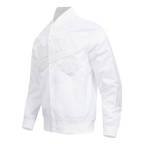 NBA NEW YORK KNICKS WHITE OUT MEN'S SATIN JACKET (WHITE)