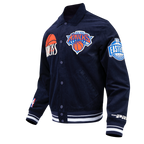 NBA NEW YORK KNICKS ORIGINAL PLAYERS BLOUSON POUR HOMME (MARINE MINUIT)