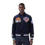 NBA NEW YORK KNICKS ORIGINAL PLAYERS BLOUSON POUR HOMME (MARINE MINUIT)
