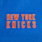 NBA NEW YORK KNICKS ON TOP MEN'S VARSITY JACKET (ROYAL/ORANGE/ROYAL)