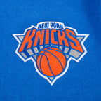 NBA NEW YORK KNICKS ON TOP MEN'S VARSITY JACKET (ROYAL/ORANGE/ROYAL)