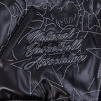 NBA NEW YORK KNICKS PRO PREMIUM MEN'S HEAVY LEATHER JACKET (BLACK)
