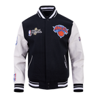 NEW YORK KNICKS 2026 NBA CHAMPIONSHIP   MEN'S VARSITY JACKET (BLACK/WHITE)