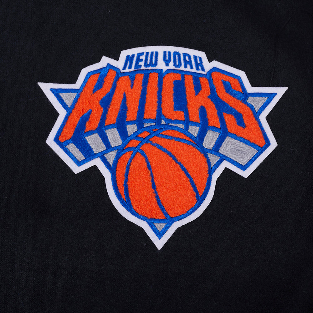 NEW YORK KNICKS 2026 NBA CHAMPIONSHIP   MEN'S VARSITY JACKET (BLACK/WHITE)