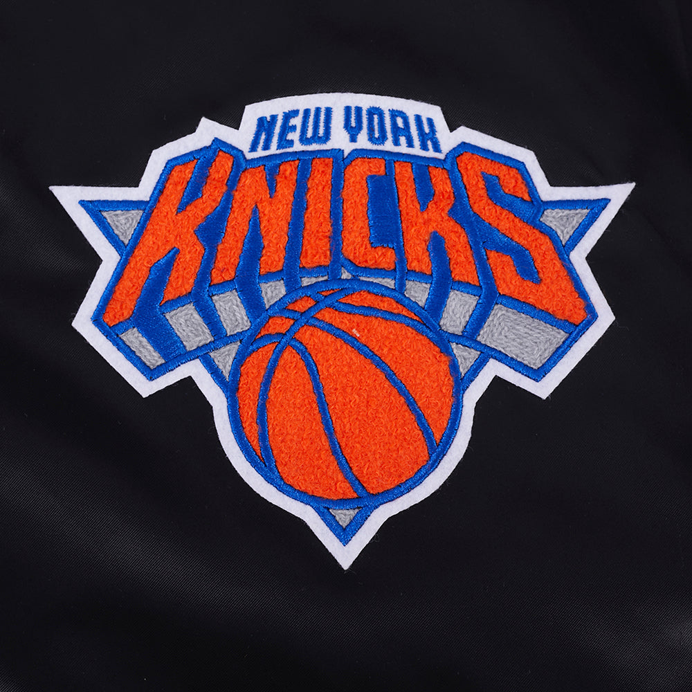 NEW YORK KNICKS 2026 NBA CHAMPIONSHIP  MEN'S SATIN JACKET (BLACK)