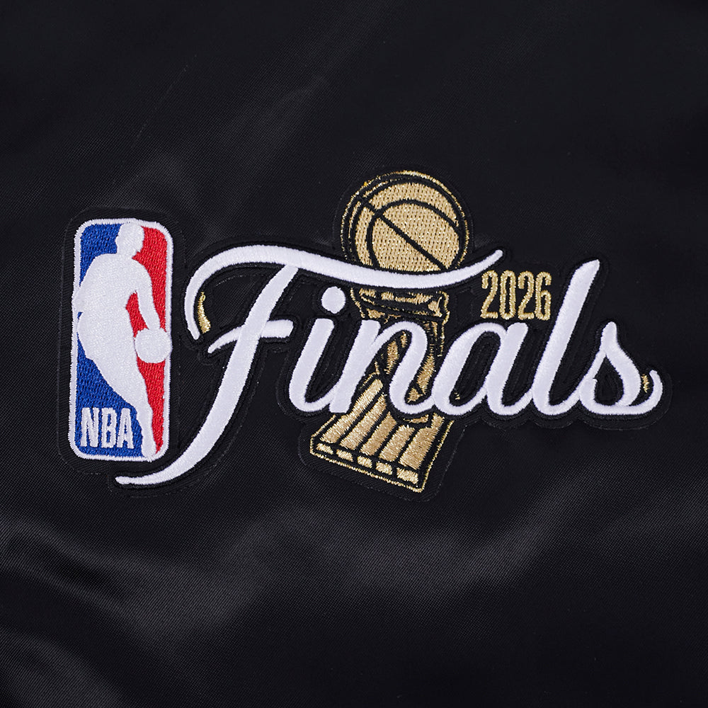 NEW YORK KNICKS 2026 NBA CHAMPIONSHIP  MEN'S SATIN JACKET (BLACK)